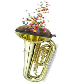 Anti-Confetti Protector Elastic nylon für Tuba