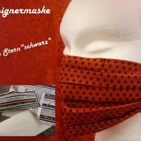 Designermaske Stern "schwarz"