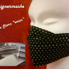 Designermaske Stern "weiss"